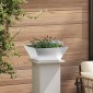 vidaXL Γλάστρα Κήπου 5 τμχ. Ασημί 40 x 40 x 15 cm Ανοξείδωτο ατσάλι