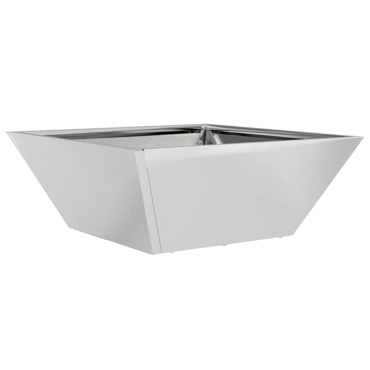 vidaXL Γλάστρα Κήπου 5 τμχ. Ασημί 40 x 40 x 15 cm Ανοξείδωτο ατσάλι
