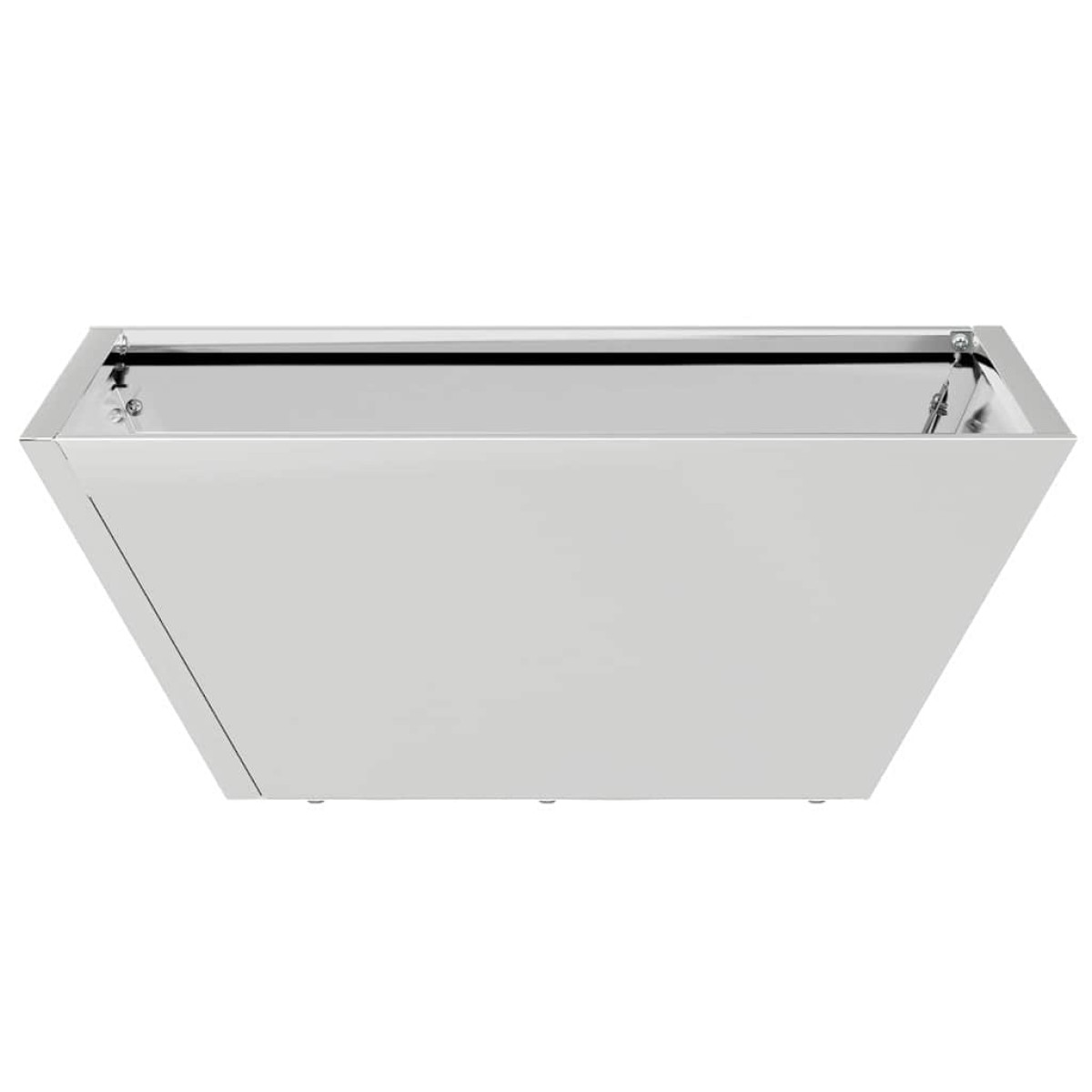 vidaXL Γλάστρα Κήπου 5 τμχ. Ασημί 40 x 40 x 15 cm Ανοξείδωτο ατσάλι