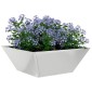 vidaXL Γλάστρα Κήπου Ασημί 40 x 40 x 15 cm Επικαλυμμένος Χάλυβας