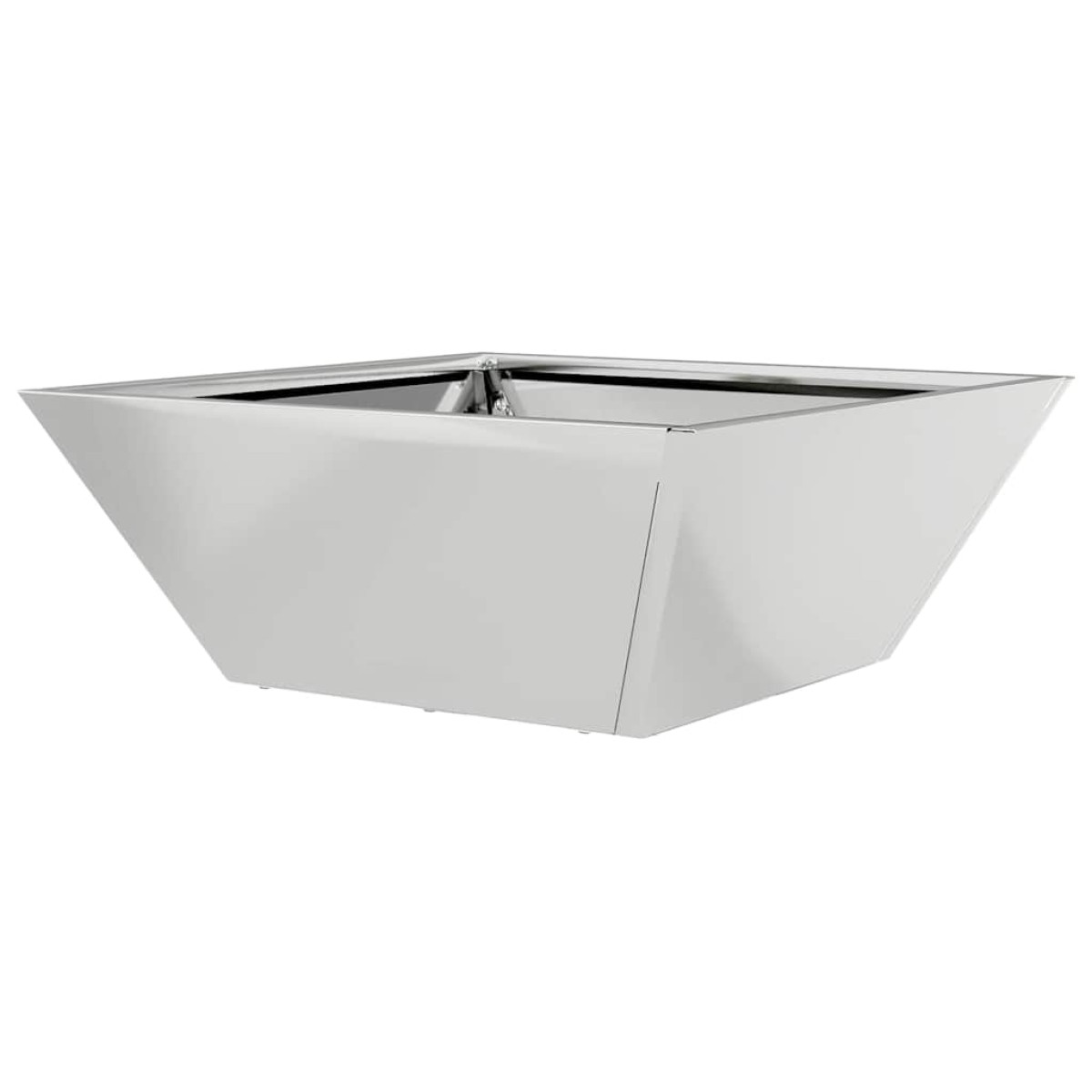vidaXL Γλάστρα Κήπου Ασημί 40 x 40 x 15 cm Επικαλυμμένος Χάλυβας