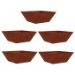 vidaXL Γλάστρα Κήπου 5 τμχ. Σκ rusty 40 x 40 x 15 cm