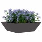 vidaXL Γλάστρα Κήπου Μαύρο 50 x 50 x 15 cm Ψυχρής έλασης χάλυβας