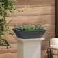 vidaXL Γλάστρα Κήπου Μαύρο 50 x 50 x 15 cm Ψυχρής έλασης χάλυβας