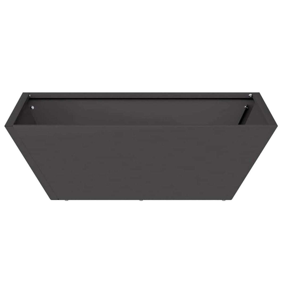 vidaXL Γλάστρα Κήπου Μαύρο 50 x 50 x 15 cm Ψυχρής έλασης χάλυβας