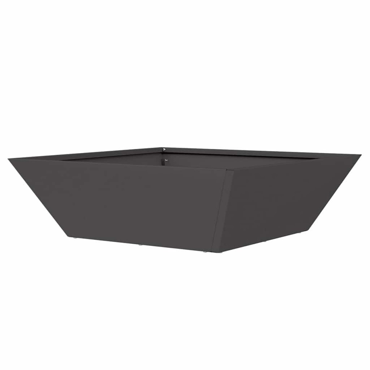vidaXL Γλάστρα Κήπου Μαύρο 50 x 50 x 15 cm Ψυχρής έλασης χάλυβας