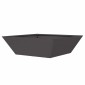 vidaXL Γλάστρα Κήπου Μαύρο 50 x 50 x 15 cm Ψυχρής έλασης χάλυβας