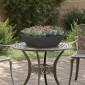 vidaXL Γλάστρα Κήπου Μαύρο 50 x 50 x 15 cm Ψυχρής έλασης χάλυβας