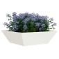 vidaXL Γλάστρα Κήπου Λευκό 50 x 50 x 15 cm Ψυχρής έλασης χάλυβας