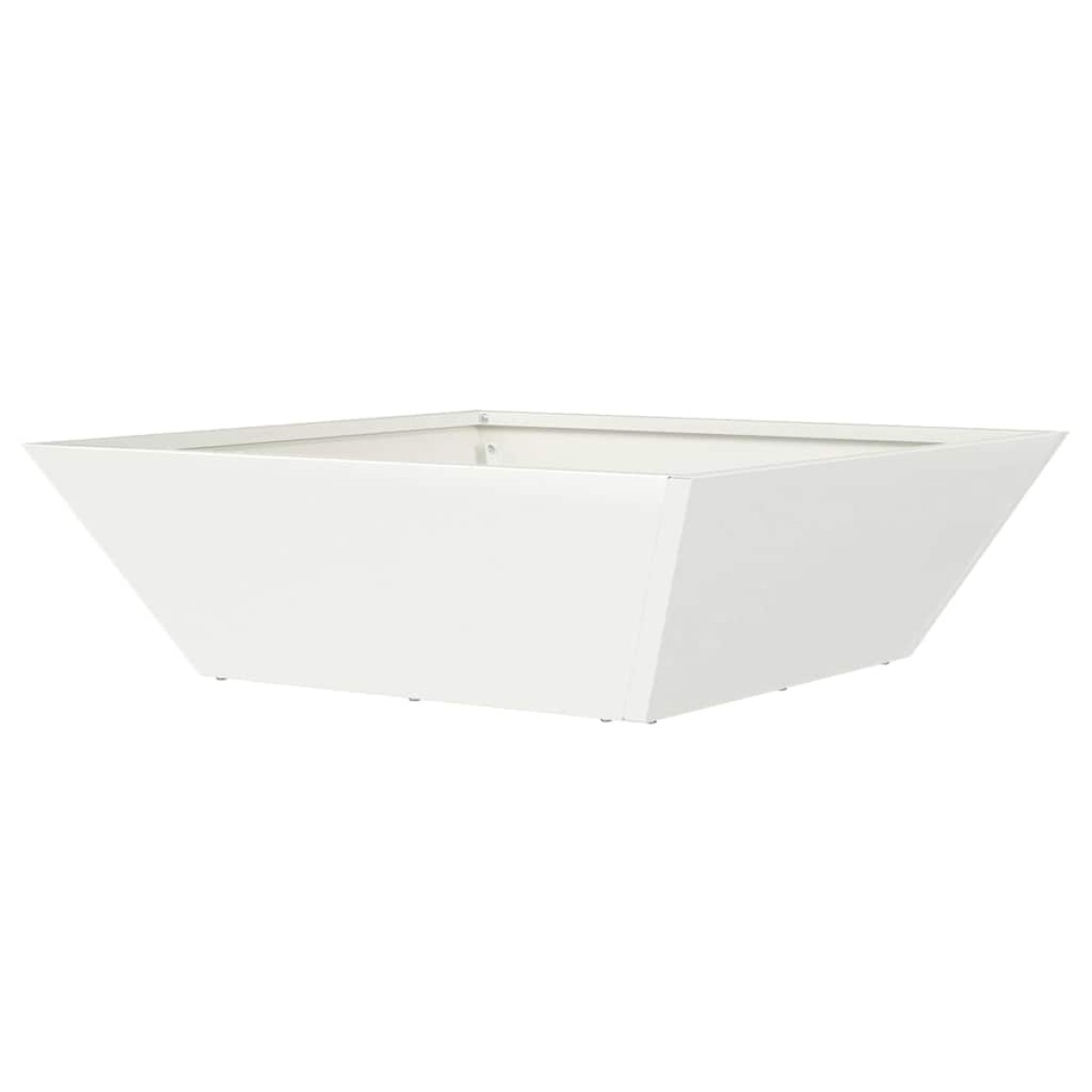 vidaXL Γλάστρα Κήπου Λευκό 50 x 50 x 15 cm Ψυχρής έλασης χάλυβας