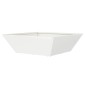 vidaXL Γλάστρα Κήπου Λευκό 50 x 50 x 15 cm Ψυχρής έλασης χάλυβας
