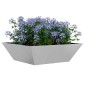 vidaXL Γλάστρα Κήπου Ασημί 50 x 50 x 15 cm Ανοξείδωτο ατσάλι