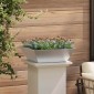 vidaXL Γλάστρα Κήπου Ασημί 50 x 50 x 15 cm Ανοξείδωτο ατσάλι