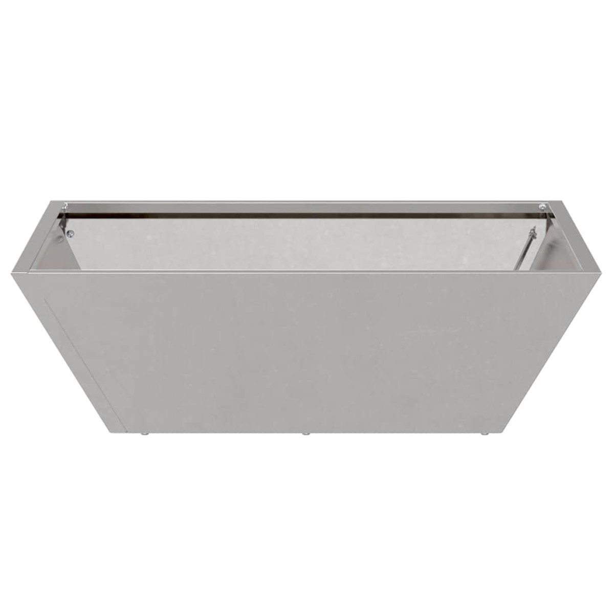 vidaXL Γλάστρα Κήπου Ασημί 50 x 50 x 15 cm Ανοξείδωτο ατσάλι