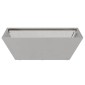 vidaXL Γλάστρα Κήπου Ασημί 50 x 50 x 15 cm Ανοξείδωτο ατσάλι