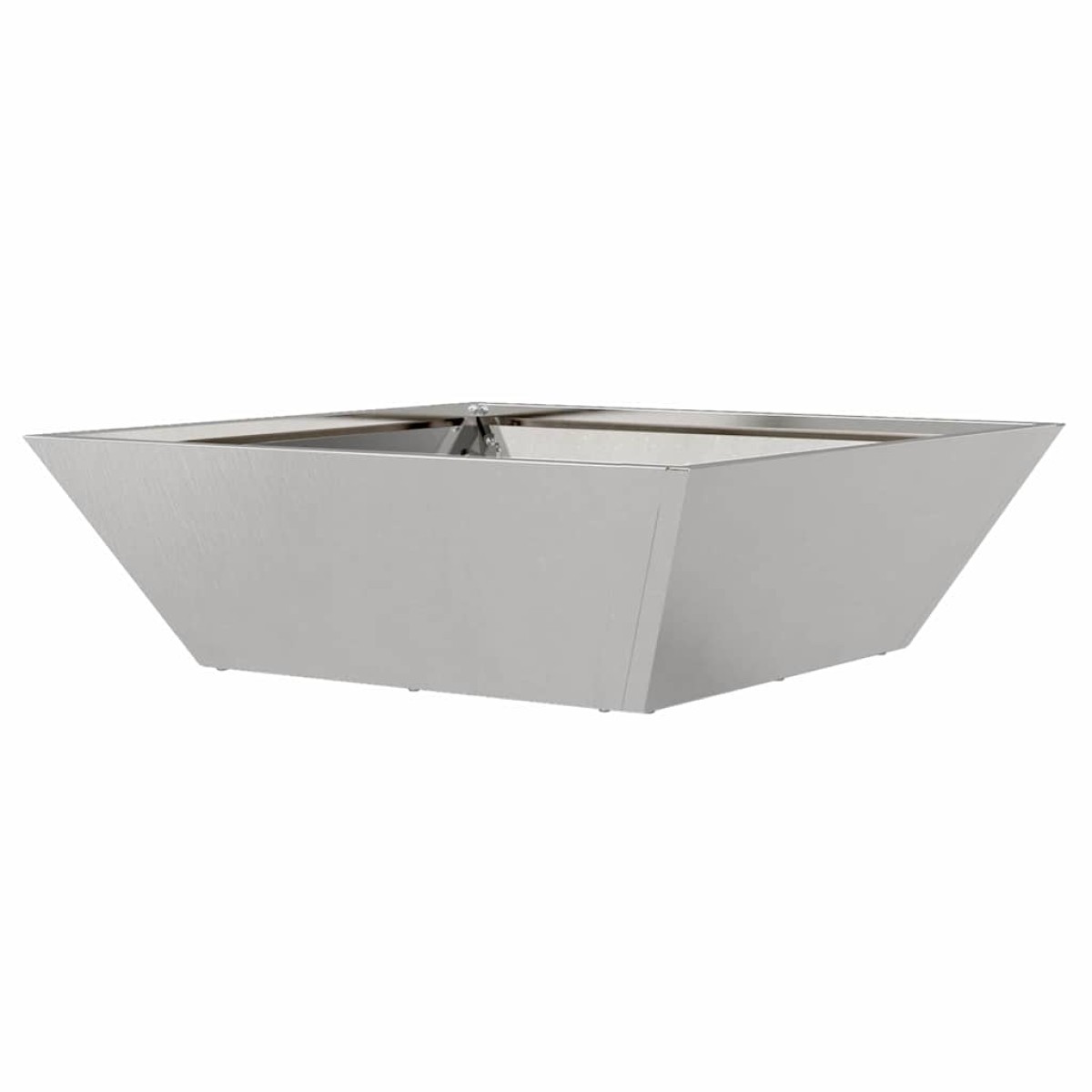 vidaXL Γλάστρα Κήπου Ασημί 50 x 50 x 15 cm Ανοξείδωτο ατσάλι