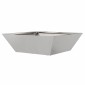 vidaXL Γλάστρα Κήπου Ασημί 50 x 50 x 15 cm Ανοξείδωτο ατσάλι