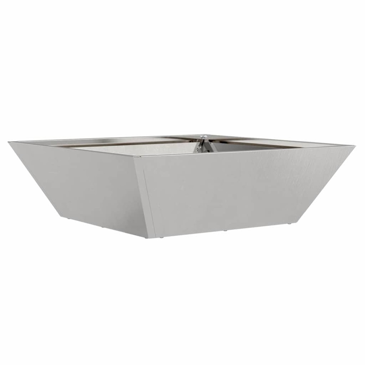 vidaXL Γλάστρα Κήπου 5 τμχ. Ασημί 50 x 50 x 15 cm Ανοξείδωτο ατσάλι