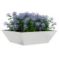 vidaXL Γλάστρα Κήπου Ασημί 50 x 50 x 15 cm Επικαλυμμένος Χάλυβας