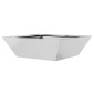 vidaXL Γλάστρα Κήπου Ασημί 50 x 50 x 15 cm Επικαλυμμένος Χάλυβας
