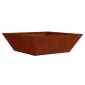 vidaXL Γλάστρα Κήπου Σκ rusty 50 x 50 x 15 cm