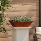 vidaXL Γλάστρα Κήπου Σκ rusty 50 x 50 x 15 cm