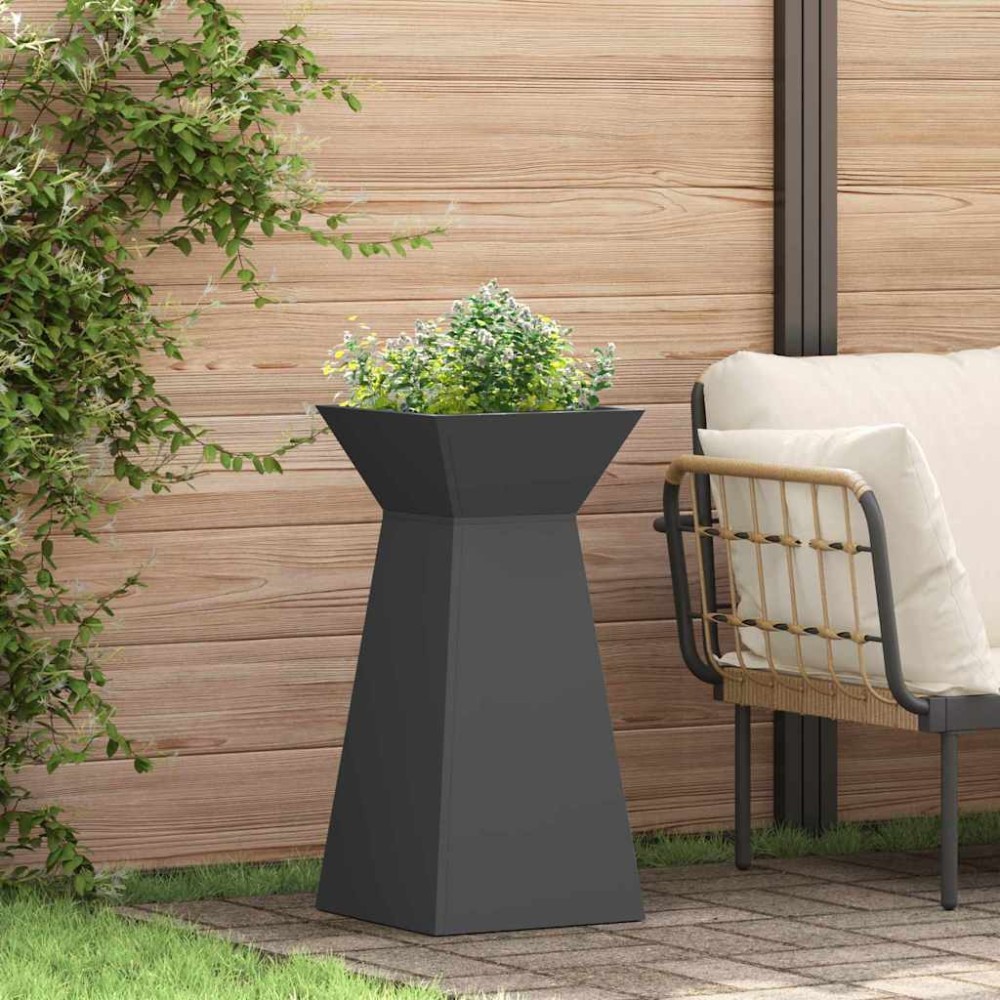 vidaXL Γλάστρα Πυλώνας Μαύρο 35 x 35 x 73 εκ.