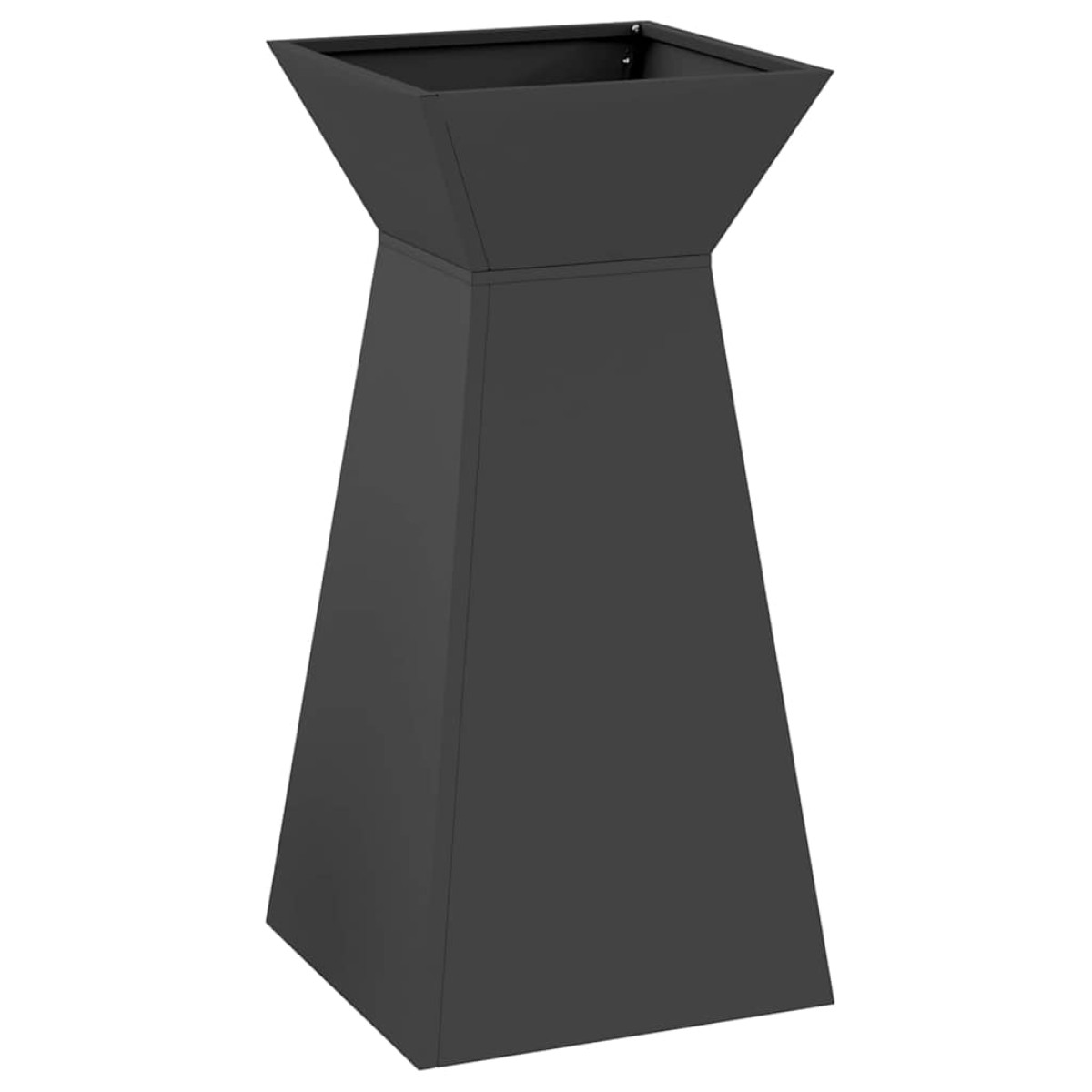vidaXL Γλάστρα Πυλώνας 2 τμχ. Μαύρο 35 x 35 x 73 εκ.