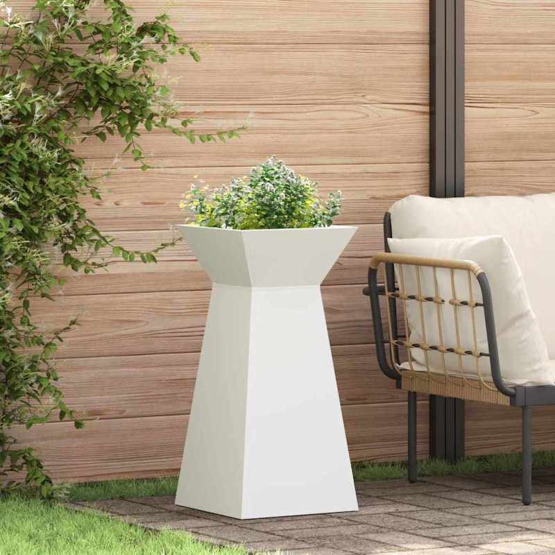 vidaXL Γλάστρα Πυλώνας Λευκό 35 x 35 x 73 εκ.