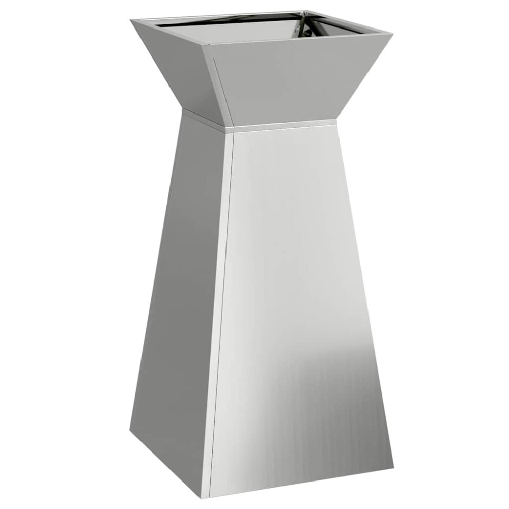 vidaXL Γλάστρα Πυλώνας Ασημί 35 x 35 x 73 εκ.