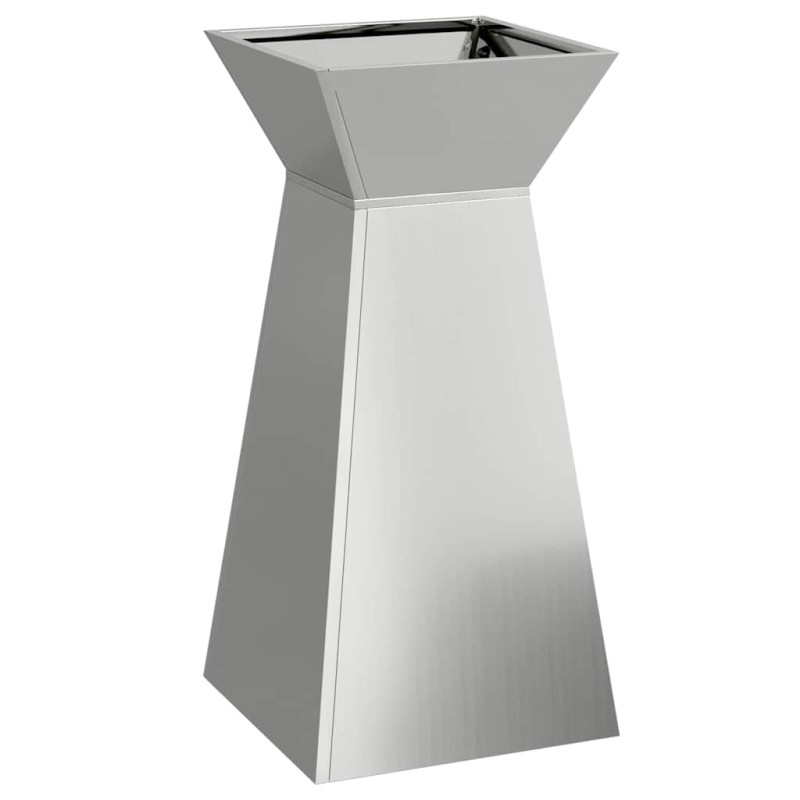 vidaXL Γλάστρα Πυλώνας Ασημί 35 x 35 x 73 εκ.