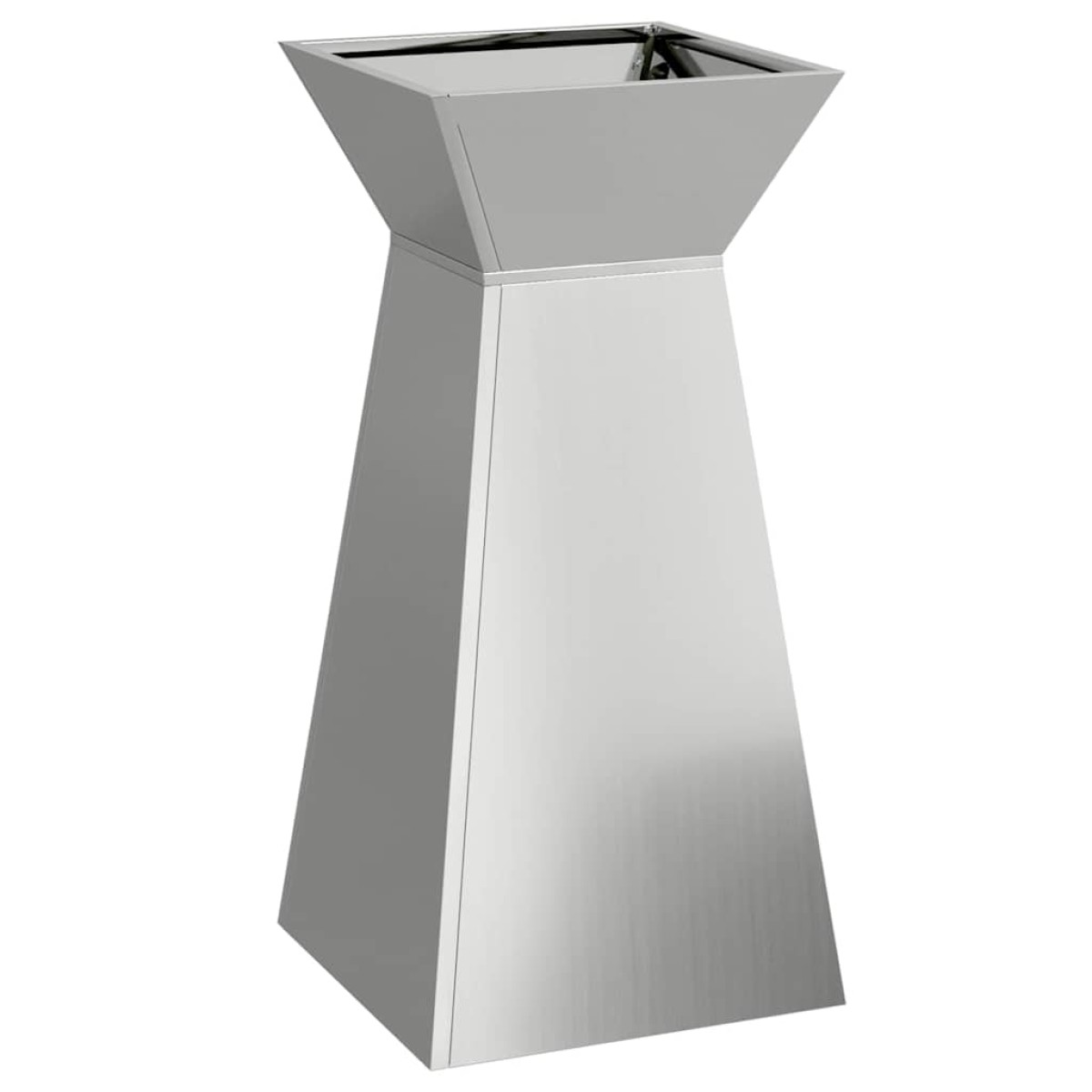 vidaXL Γλάστρα Πυλώνας 2 τμχ. Ασημί 35 x 35 x 73 εκ.
