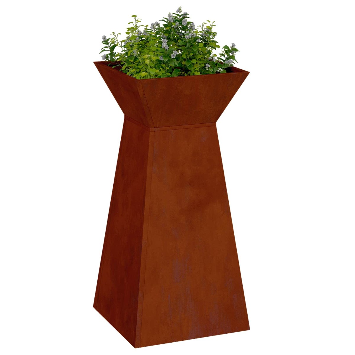 vidaXL Γλάστρα Πυλώνας Σκ rusty 35 x 35 x 73 εκ.