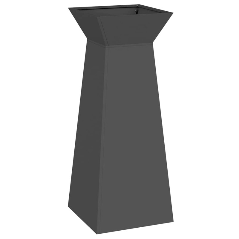 vidaXL Γλάστρα Πυλώνας Μαύρο 40 x 40 x 100 cm
