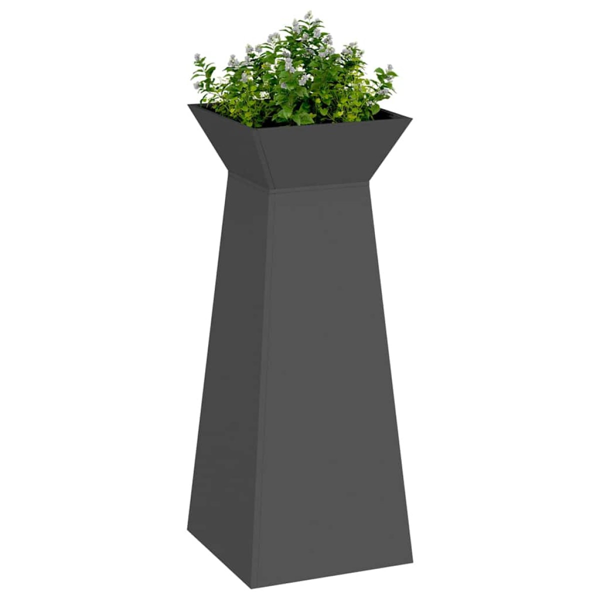 vidaXL Γλάστρα Πυλώνας Μαύρο 40 x 40 x 100 cm