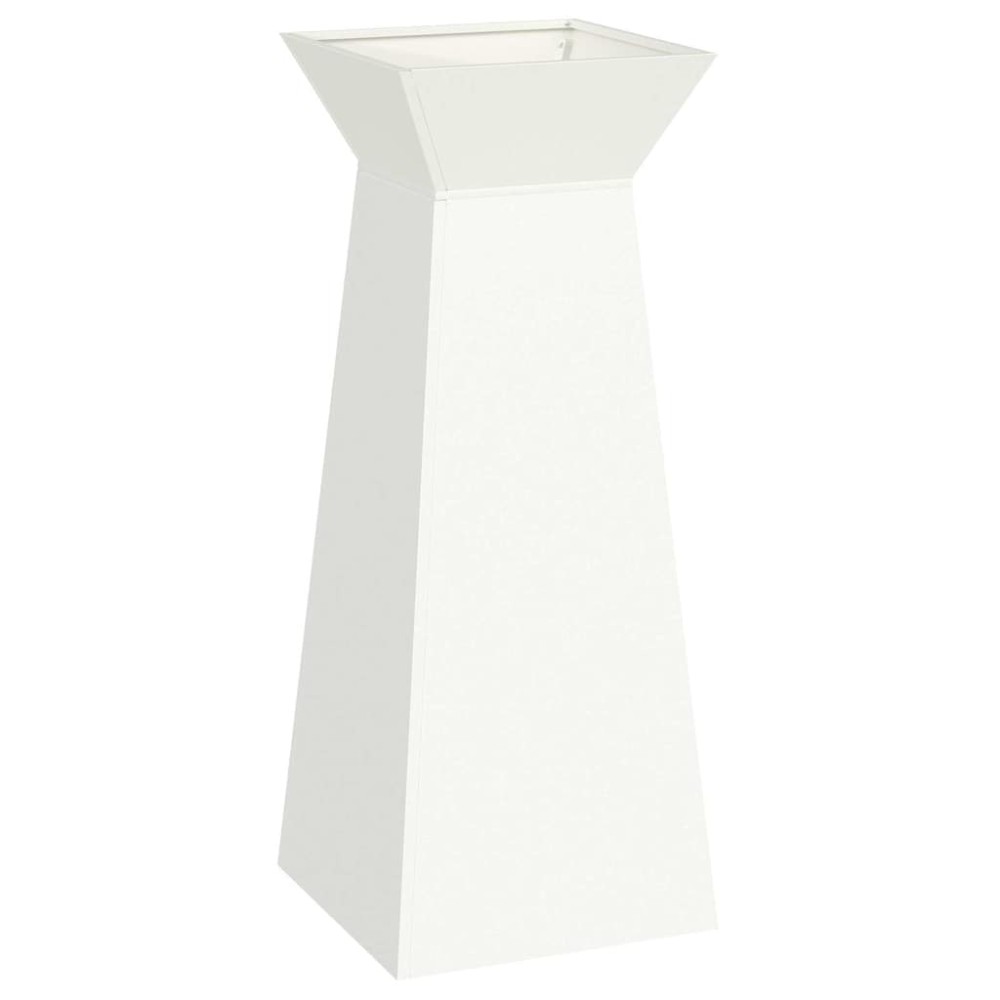 vidaXL Γλάστρα Πυλώνας Λευκό 40 x 40 x 100 cm