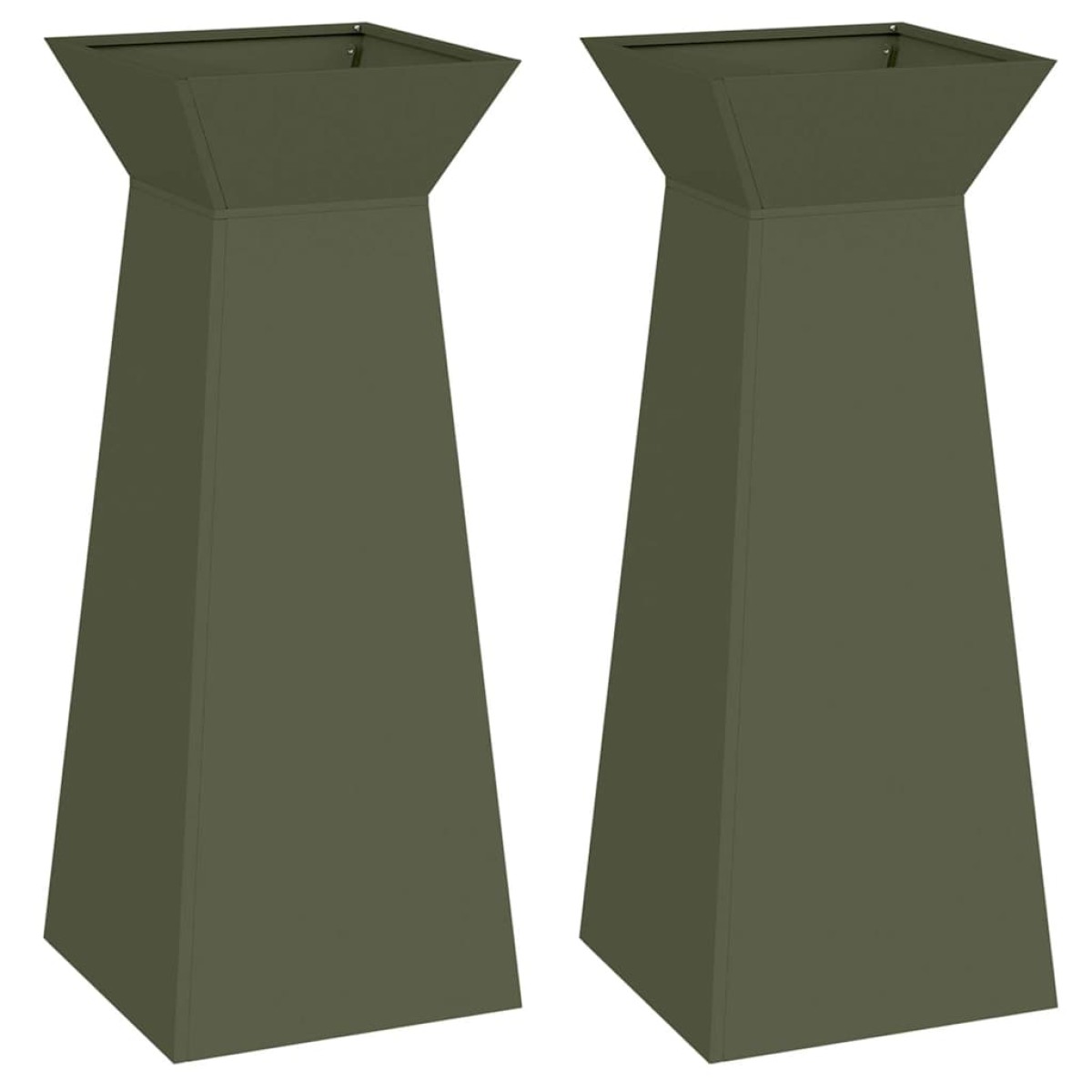 vidaXL Γλάστρα Πυλώνας 2 τμχ. Ελιά 40 x 40 x 100 cm