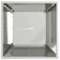 vidaXL Γλάστρα Πυλώνας 2 τμχ. Ασημί 40 x 40 x 100 cm