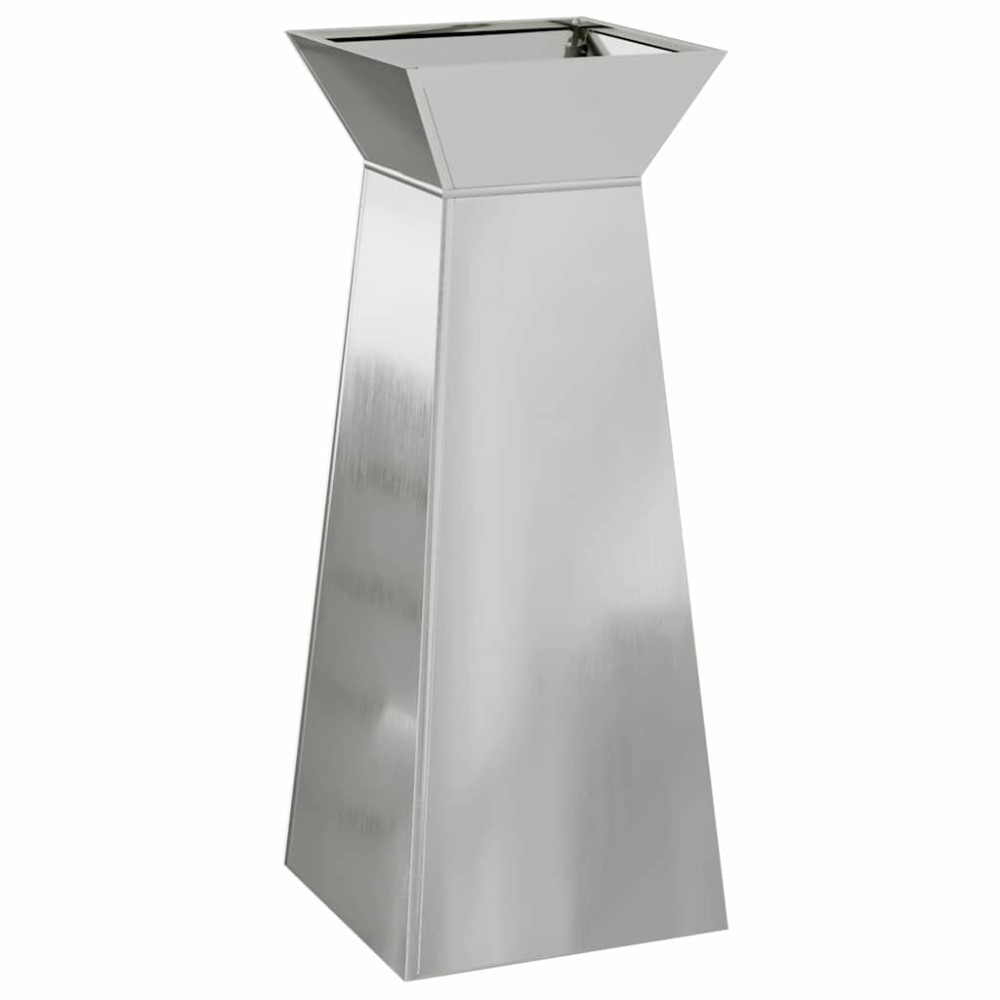 vidaXL Γλάστρα Πυλώνας Ασημί 40 x 40 x 100 cm