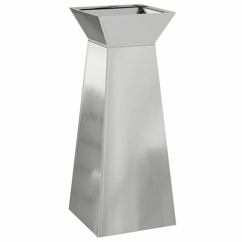vidaXL Γλάστρα Πυλώνας Ασημί 40 x 40 x 100 cm