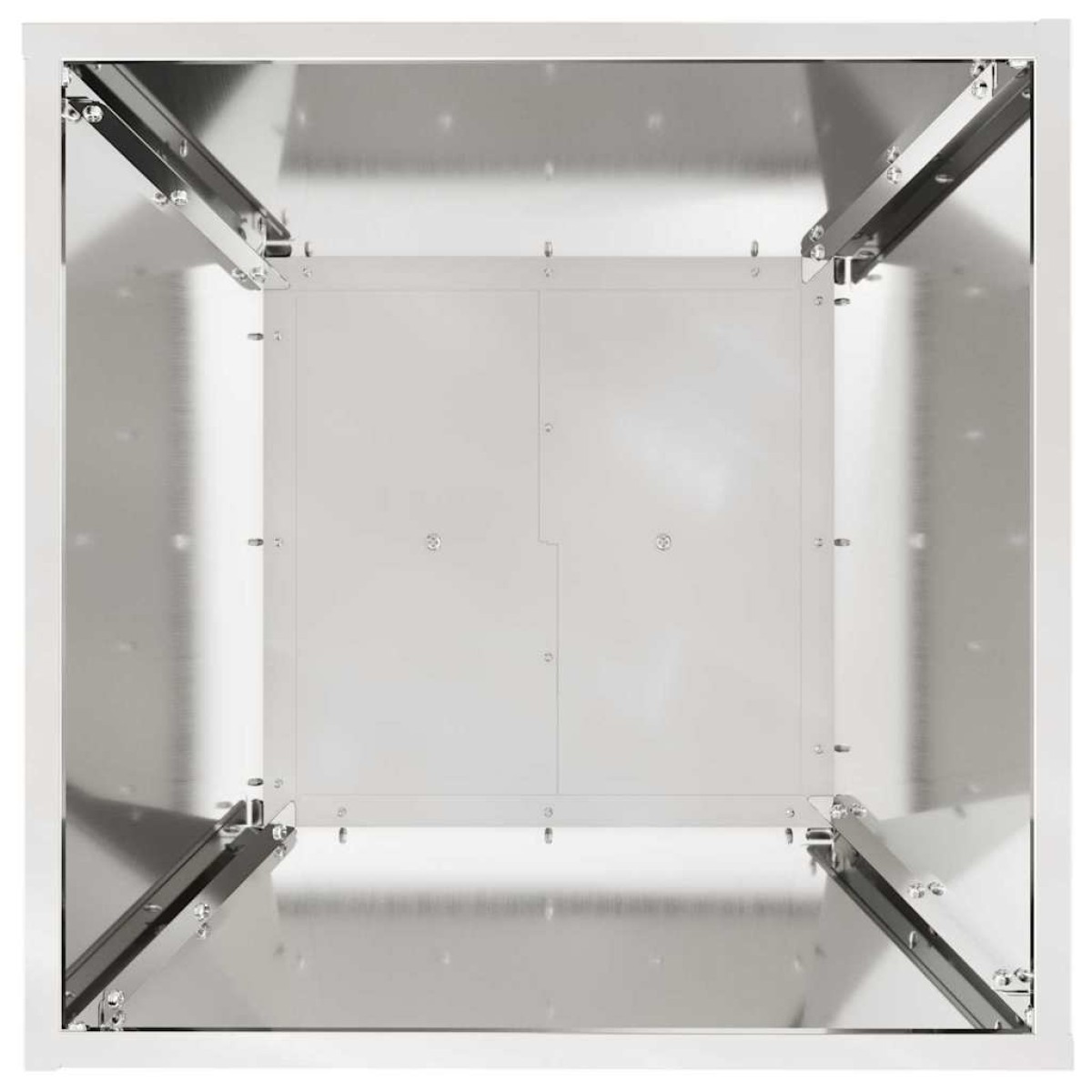 vidaXL Γλάστρα Πυλώνας 2 τμχ. Ασημί 40 x 40 x 100 cm