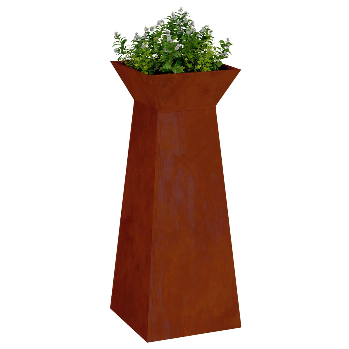 vidaXL Γλάστρα Πυλώνας Σκ rusty 40 x 40 x 100 cm
