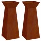 vidaXL Γλάστρα Πυλώνας 2 τμχ. Σκ rusty 40 x 40 x 100 cm