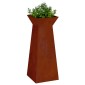 vidaXL Γλάστρα Πυλώνας 2 τμχ. Σκ rusty 40 x 40 x 100 cm
