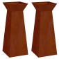 vidaXL Γλάστρα Πυλώνας 2 τμχ. Σκ rusty 40 x 40 x 100 cm