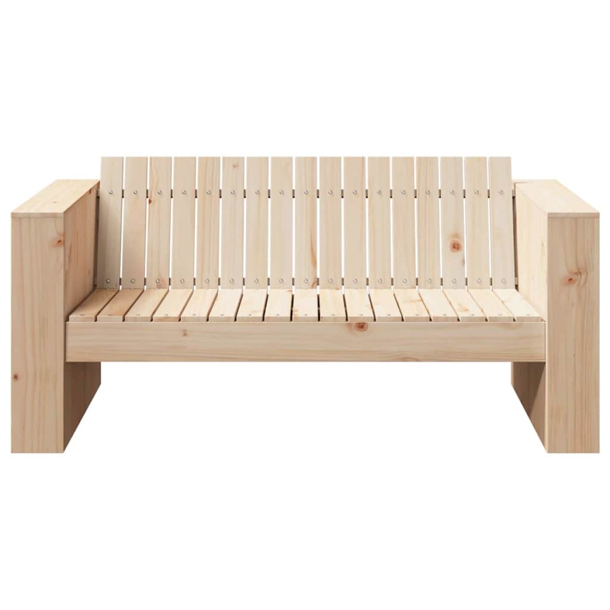 vidaXL Καναπές Κήπου Φυσικό 134 x 60 x 62 cm Στερεά ξυλεία πεύκου