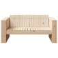 vidaXL Καναπές Κήπου Φυσικό 134 x 60 x 62 cm Στερεά ξυλεία πεύκου