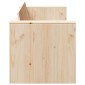vidaXL Καναπές Κήπου Φυσικό 134 x 60 x 62 cm Στερεά ξυλεία πεύκου