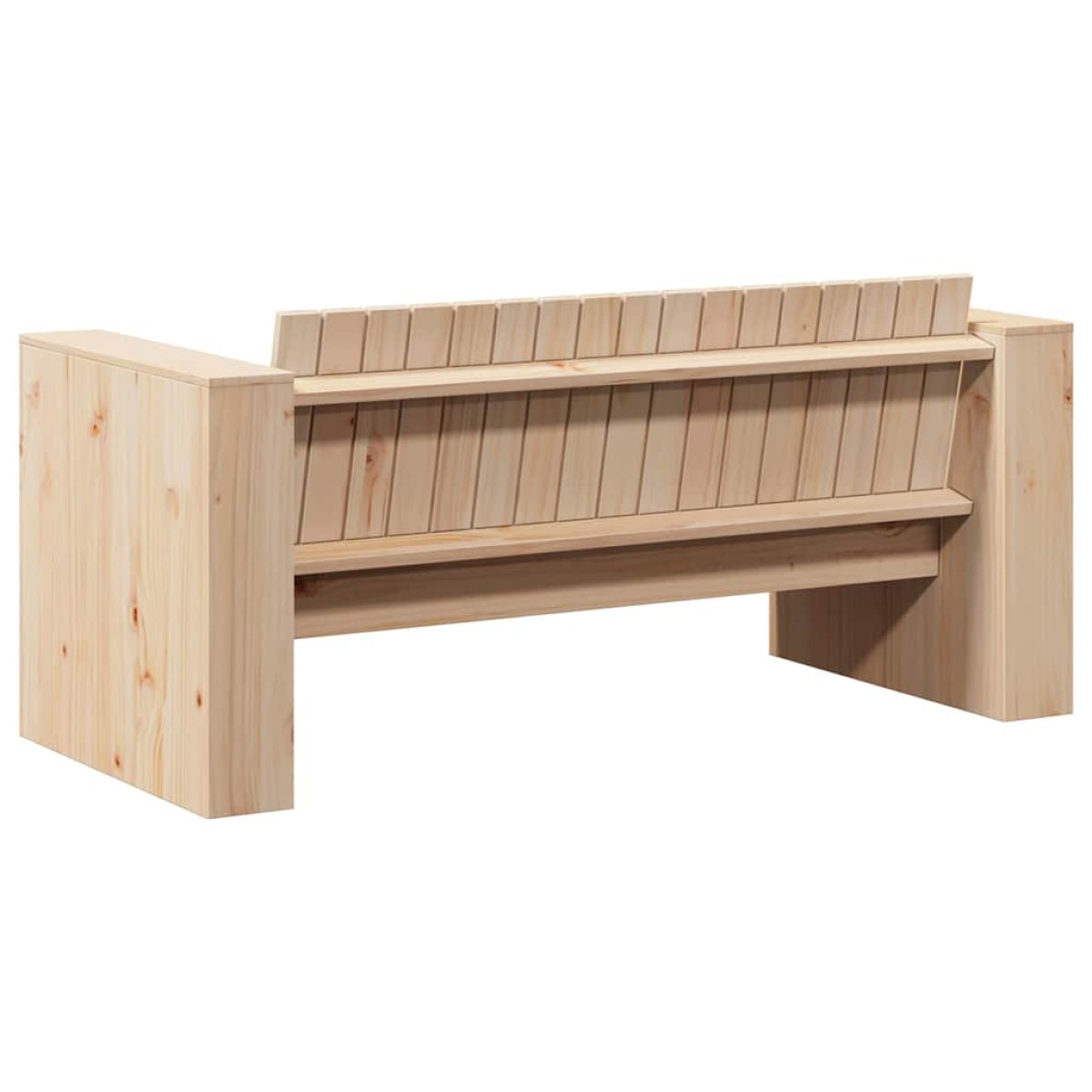 vidaXL Καναπές Κήπου Φυσικό 134 x 60 x 62 cm Στερεά ξυλεία πεύκου