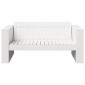 vidaXL Καναπές Κήπου Λευκό 134 x 60 x 62 cm Στερεά ξυλεία πεύκου